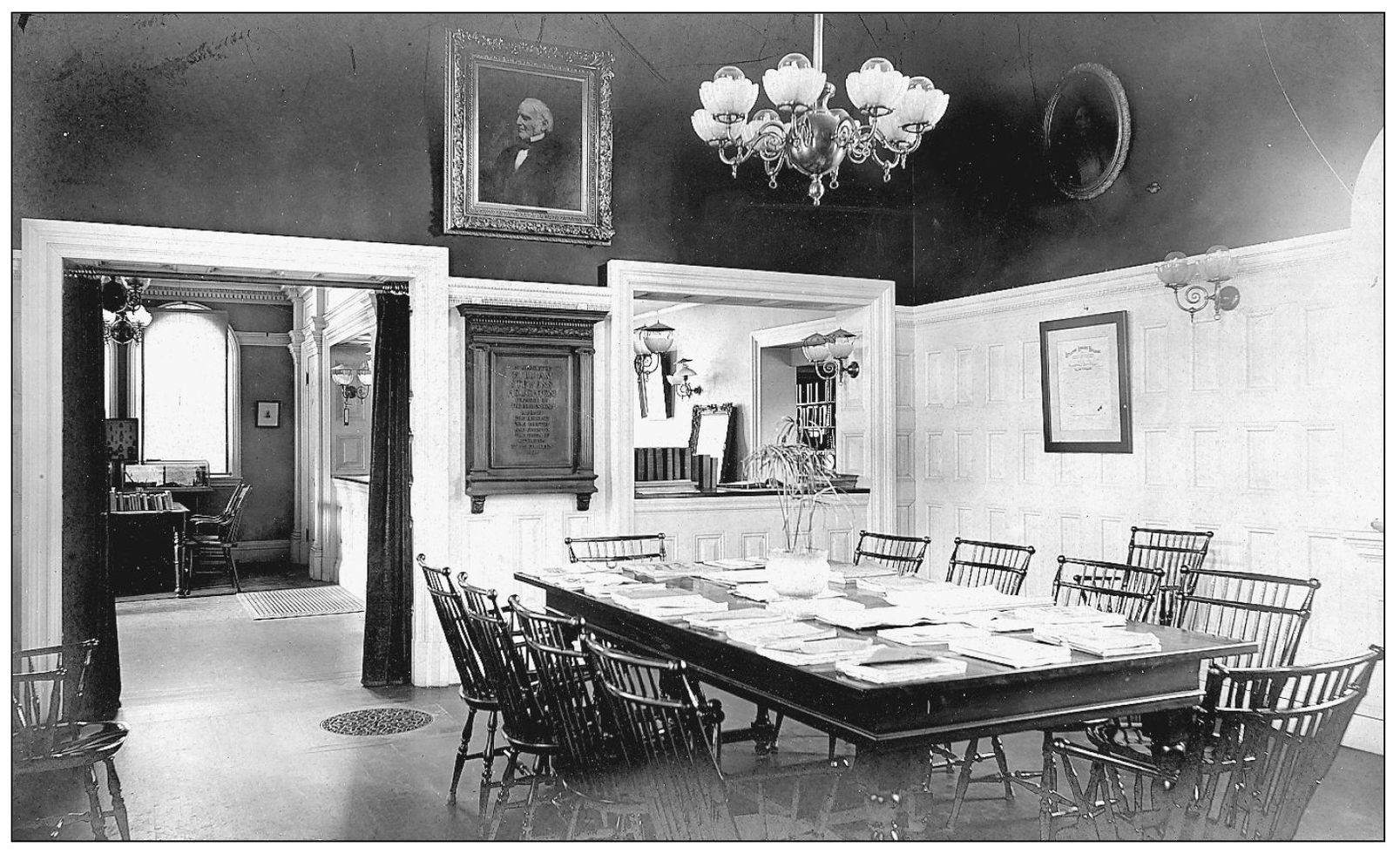 A view of the reading room of the Reuben Hoar Library looks into the entryway - photo 7