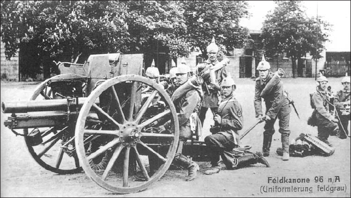 The German Model 96 field gun seen here with a crew from the 4th Bavarian - photo 5