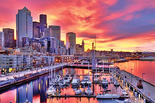 Seattle skyline Tucked away in the upper left corner of the map Washington - photo 7