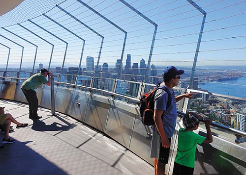 Space Needle observation deck Olympic Peninsula and the Coast Wet lush - photo 14