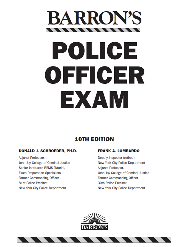 Welcome to Barrons Police Officer Exam 10th Edition eBook version Please - photo 2