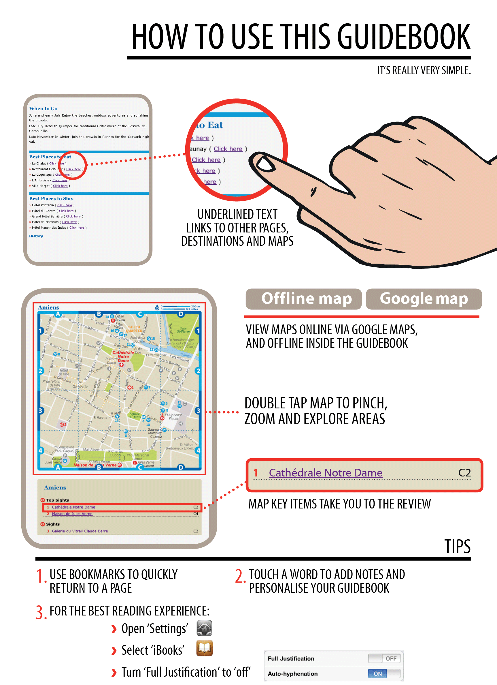 GETTING THE MOST OUT OF LONELY PLANET MAPS E-reader devices vary in their - photo 2