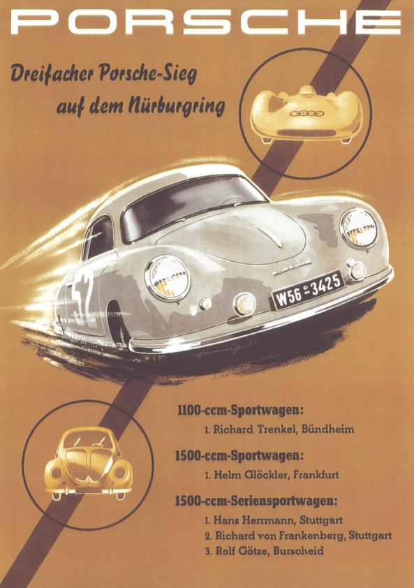 Porsche advertising linking the Stuttgart marque to the Volkswagen Beetle and - photo 3