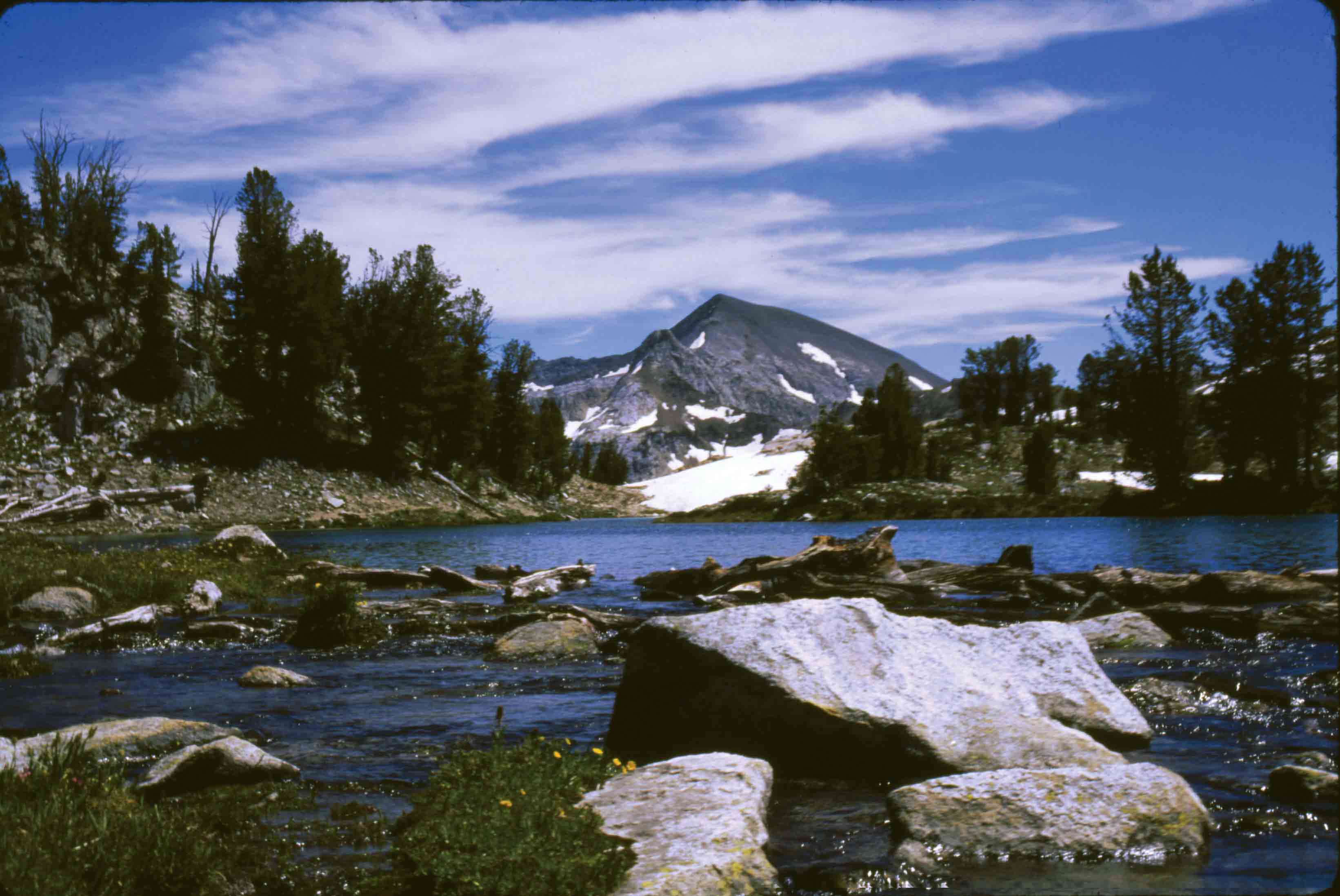 Sentinel Peak over outlet to Glacier Lake Wallowa Mountains Mount - photo 25