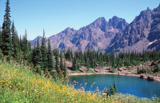 Warrior Peak over Home Lake Olympic National Park Mount Challenger and - photo 10