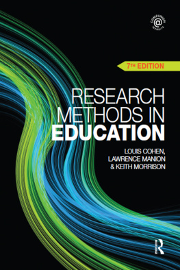 Louis Cohen - Research Methods in Education