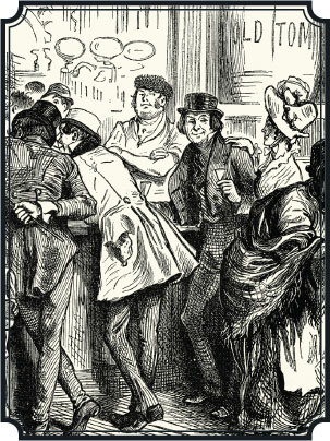 Illustration of a gin shop from Charles Dickens Sketches by Boz 1836 English - photo 5