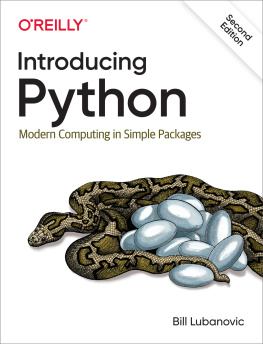 Lubanovic - Introducing Python: modern computing in simple packages
