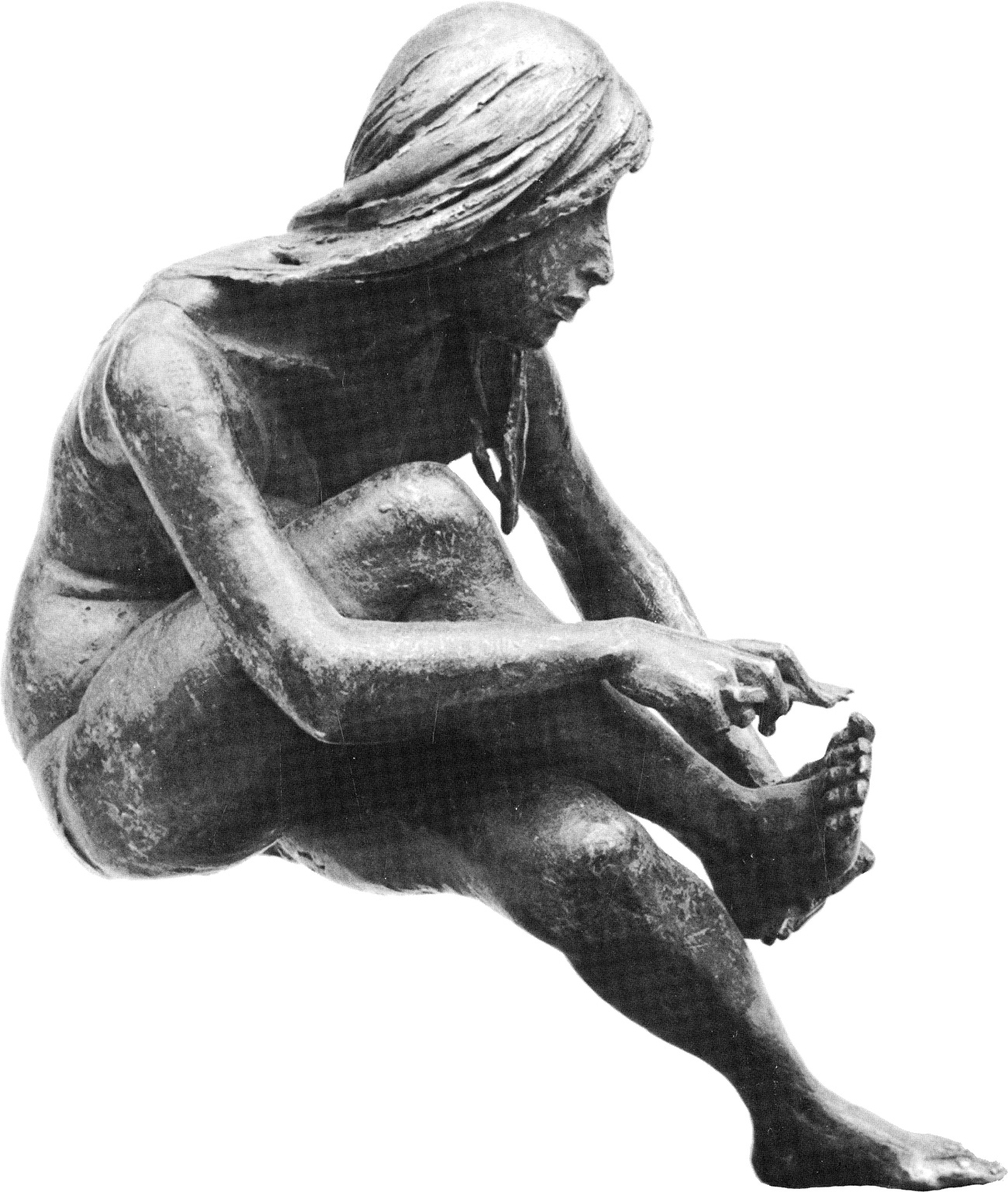 GIRL CUTTING TOENAILS Bronze 13 33 cm high Private collection Photo Marvin - photo 5