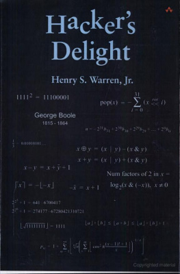 Henry S. Warren - Hackers delight