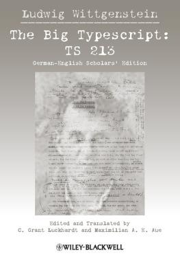 Ludwig Wittgenstein - Big typescript: ts 213