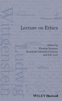 Ludwig Wittgenstein Lecture on Ethics