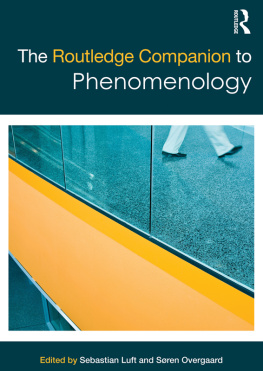 Luft Sebastian - The Routledge Companion to Phenomenology