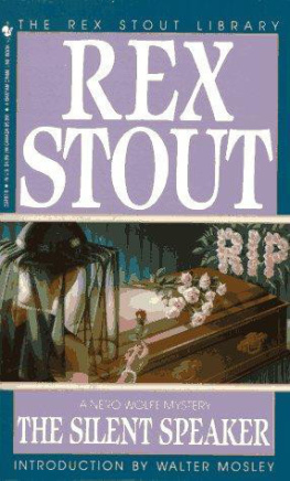 Rex Stout The Silent Speaker (Nero Wolfe Mysteries)