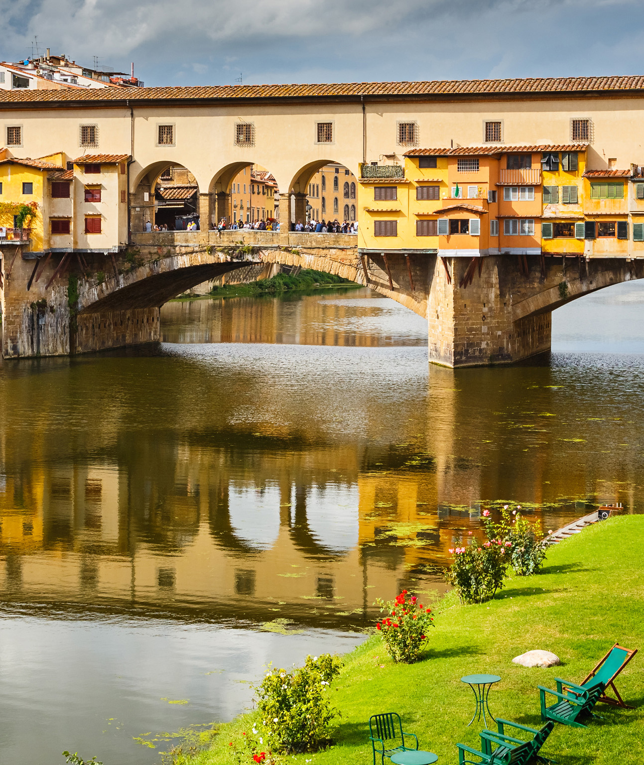 Florences Ponte Vecchio still has shops on it as was common in the Middle - photo 4