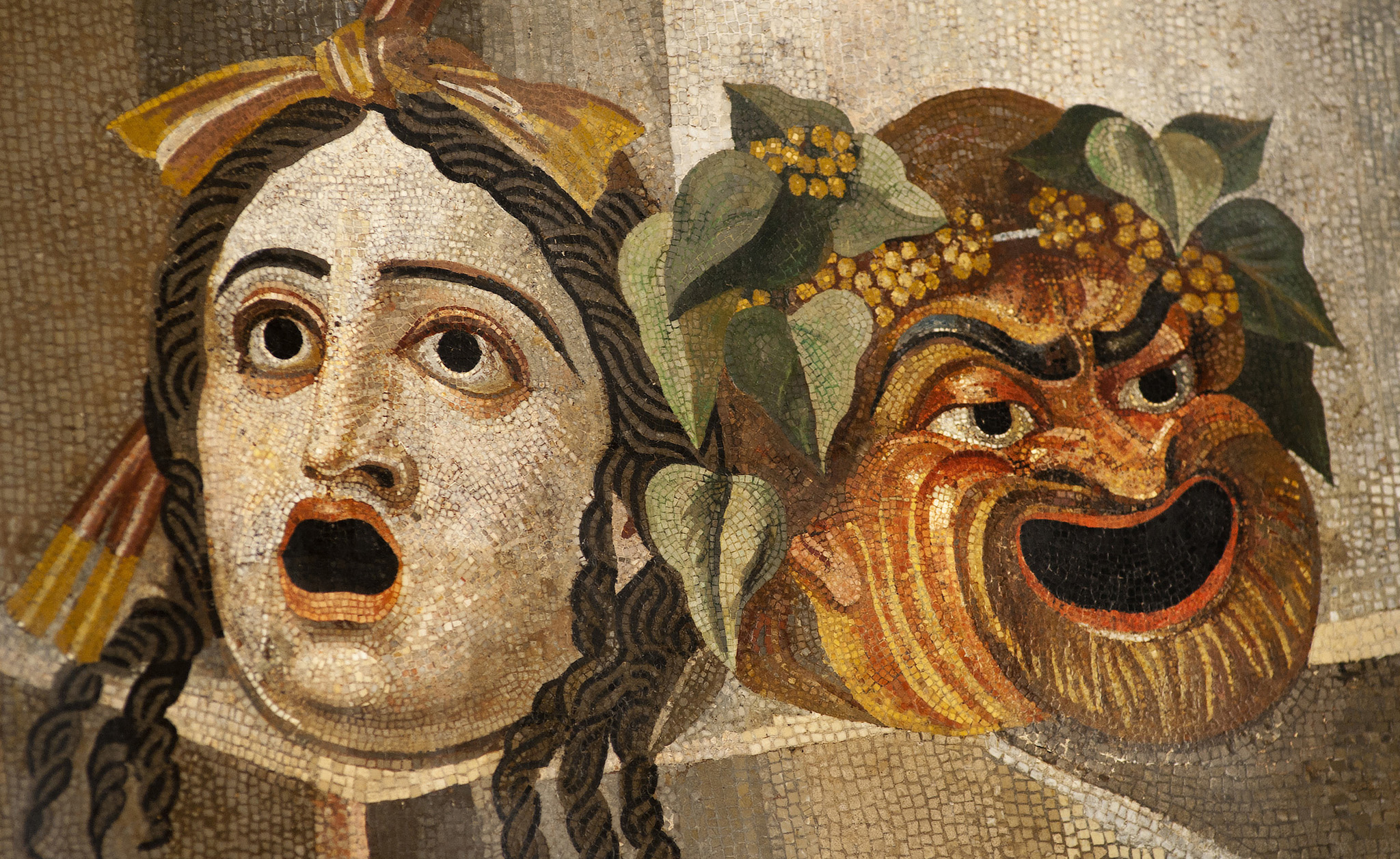 Theatrical mosaic masks of Comedy and Tragedy Musei Capitolini Top 10 Rome - photo 7