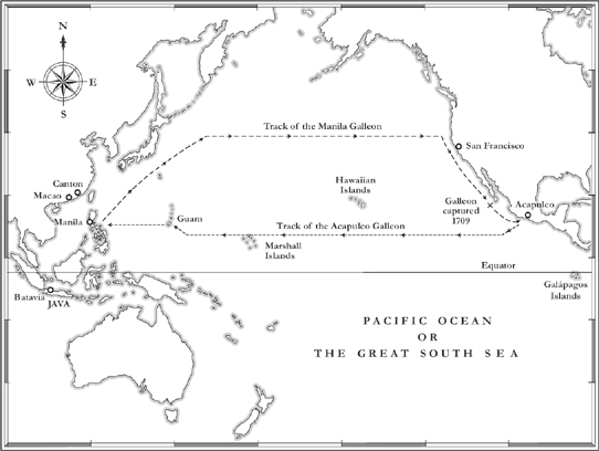 Map of the Pacific to show the tracks of the eastbound Manila Galleon and the - photo 7