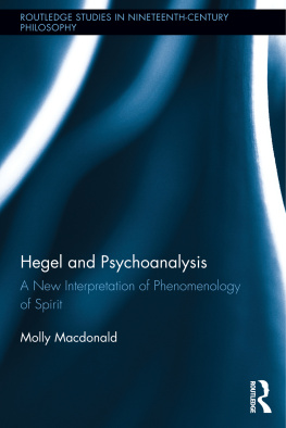 Macdonald - Hegel and psychoanalysis: a new interpretation of Phenomenology of spirit