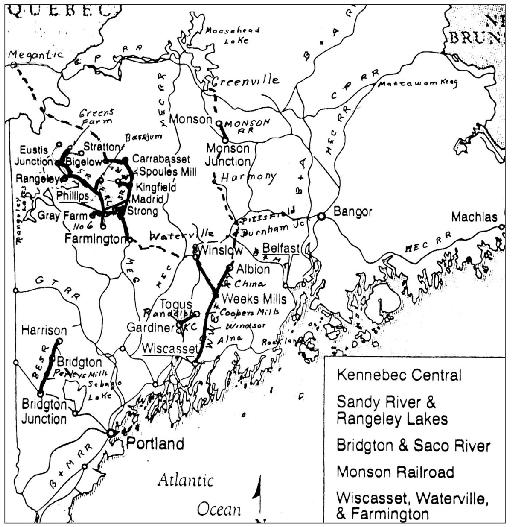 This map represents Maine narrow-gauge railroads at their peak c 1915 The - photo 1