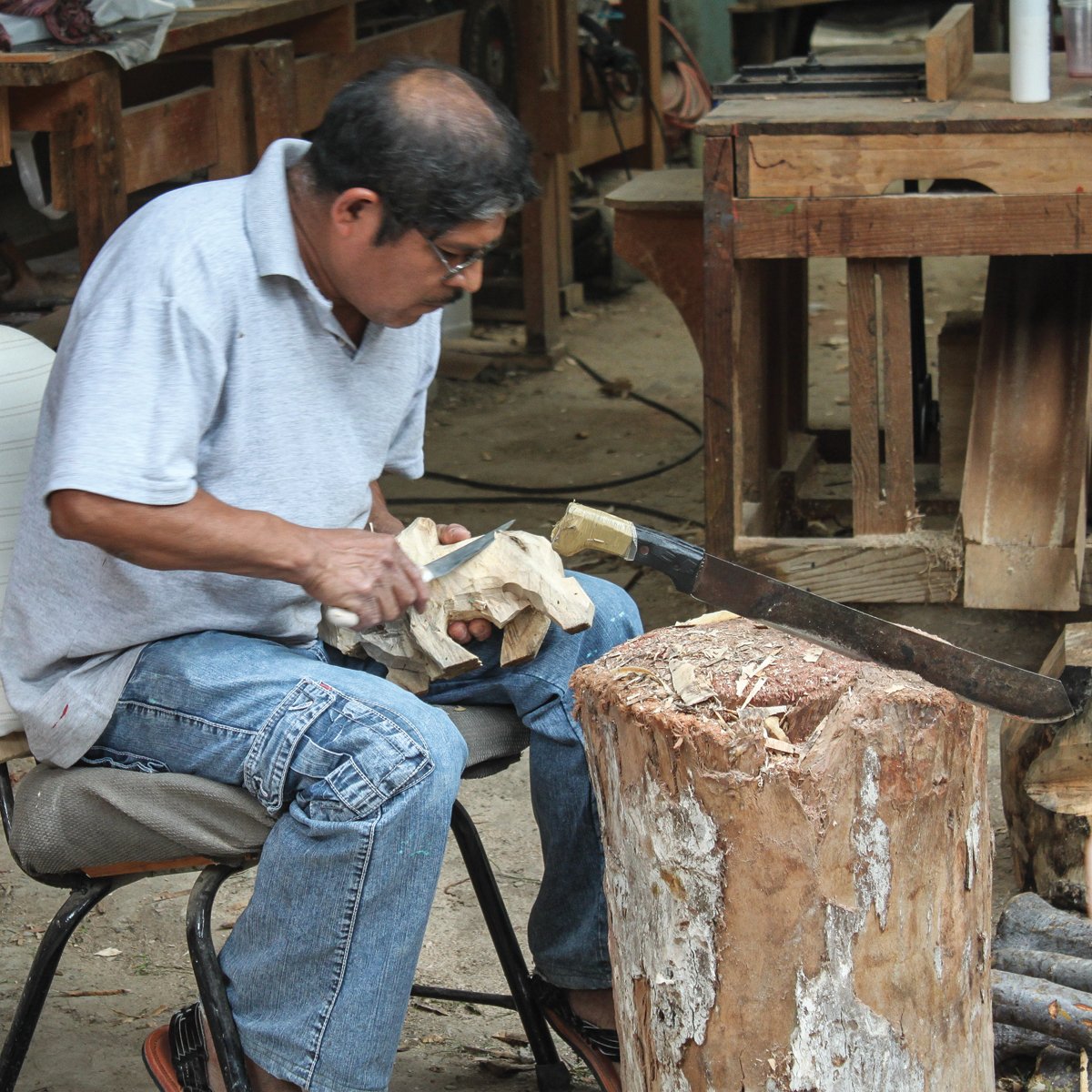Woodcarver Agustn Cruz Tinoco from San Agustn de las Juntas Oaxaca Mexico - photo 4