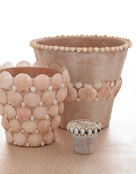 A variation of the These terra-cotta pots are adorned with scallop white cay - photo 6