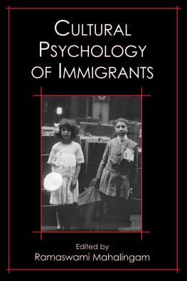 Mahalingam - Cultural Psychology of Immigrants