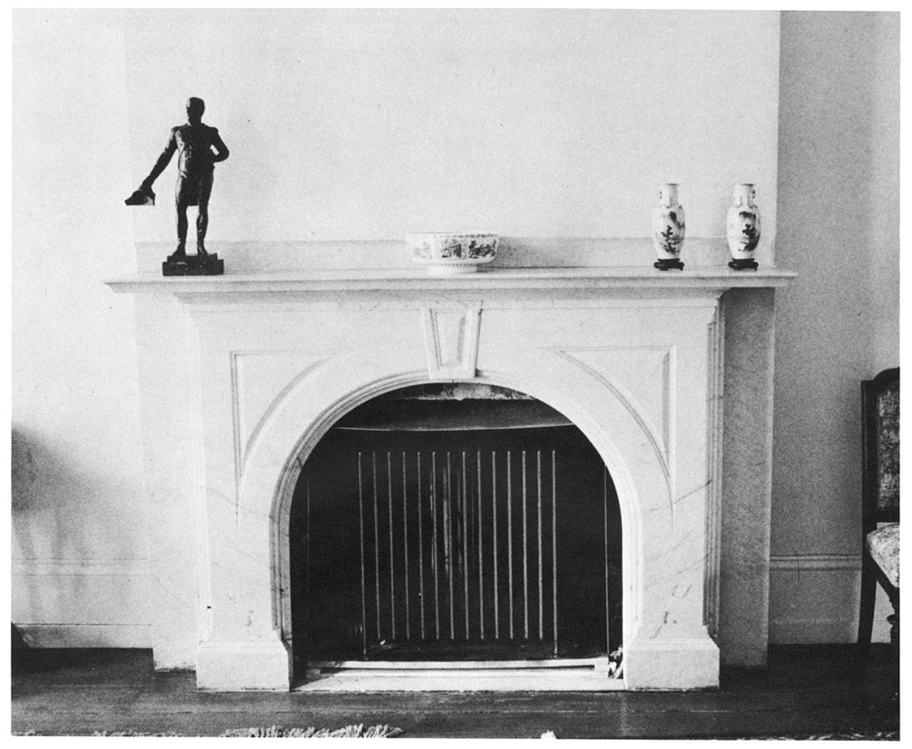 Marble Empire mantelpiece in the double parlor of the house once owned by - photo 7