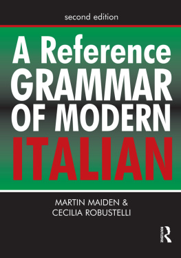 Maiden Martin A Reference Grammar of Modern Italian