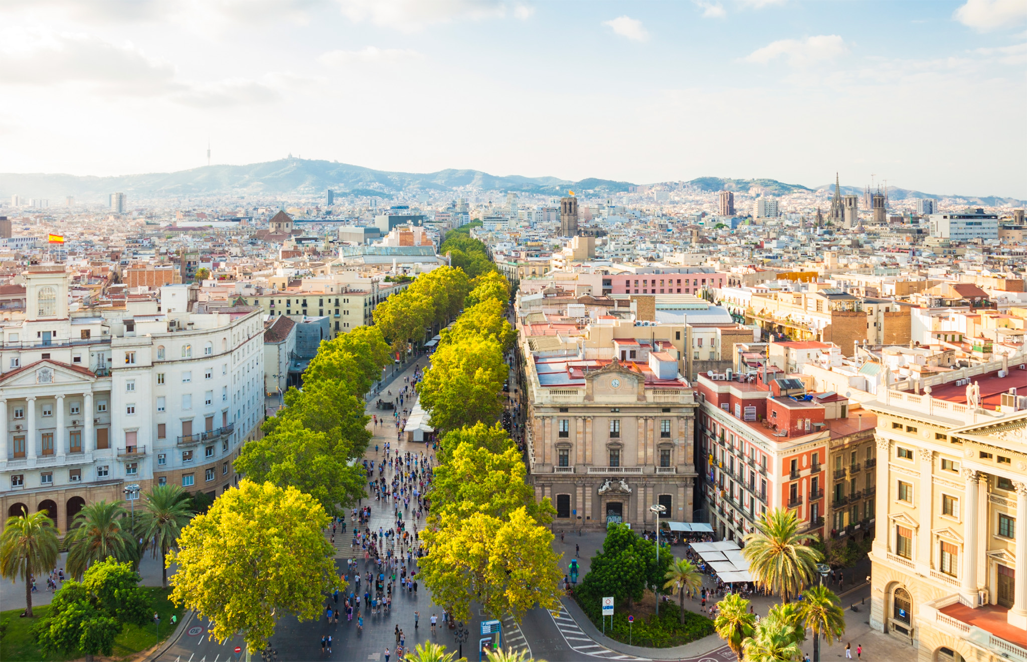 t The Barcelona cityscape cut by leafy La Rambla Welcome to Barcelona and - photo 5