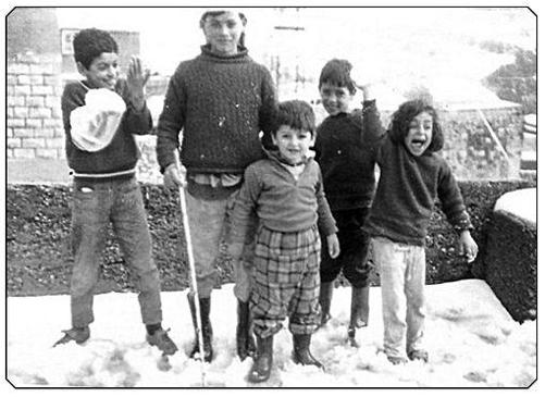 Al Jundi kids enjoying a snowy day in Jerusalem circa 1972 Order from left to - photo 2