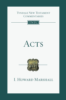 Marshall - Acts: an introduction and commentary