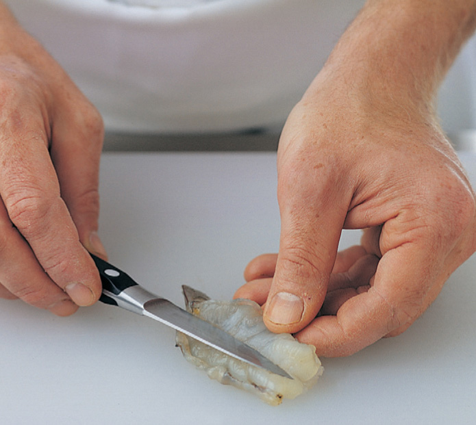 To butterfly a prawn cut along the deveined back and splay it open but take - photo 15