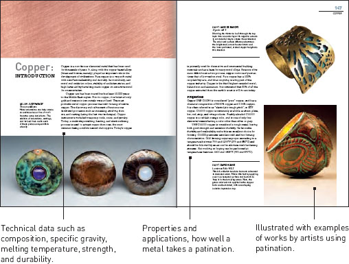 Each metal has an introductory essay that describes the metals use in arts and - photo 9