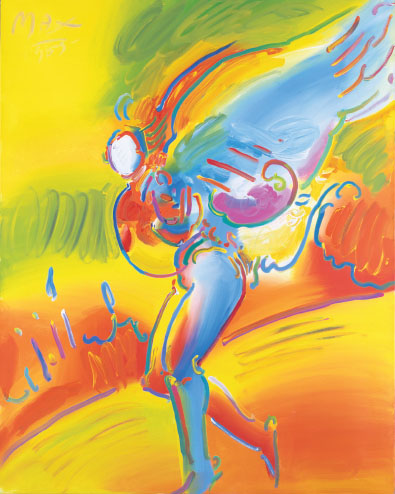 Angel on Sun 1994 acrylic on canvas 60 x 48 Dancing Angels 1982 pen and - photo 10