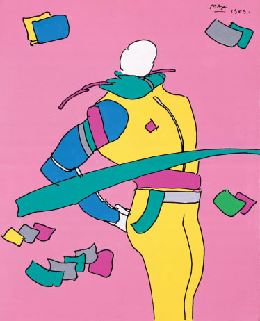 Modern Dega Man 1989 acrylic and silkscreen on canvas 20 x 16 Solar - photo 15