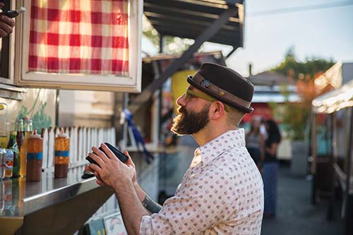 Portland food cart iconic Old Town stag sign - photo 4