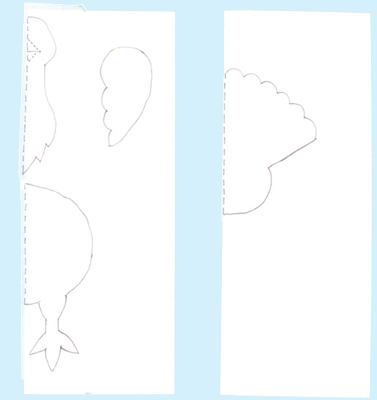 Use tracing paper to transfer the turkey patterns from to the folded card stock - photo 5