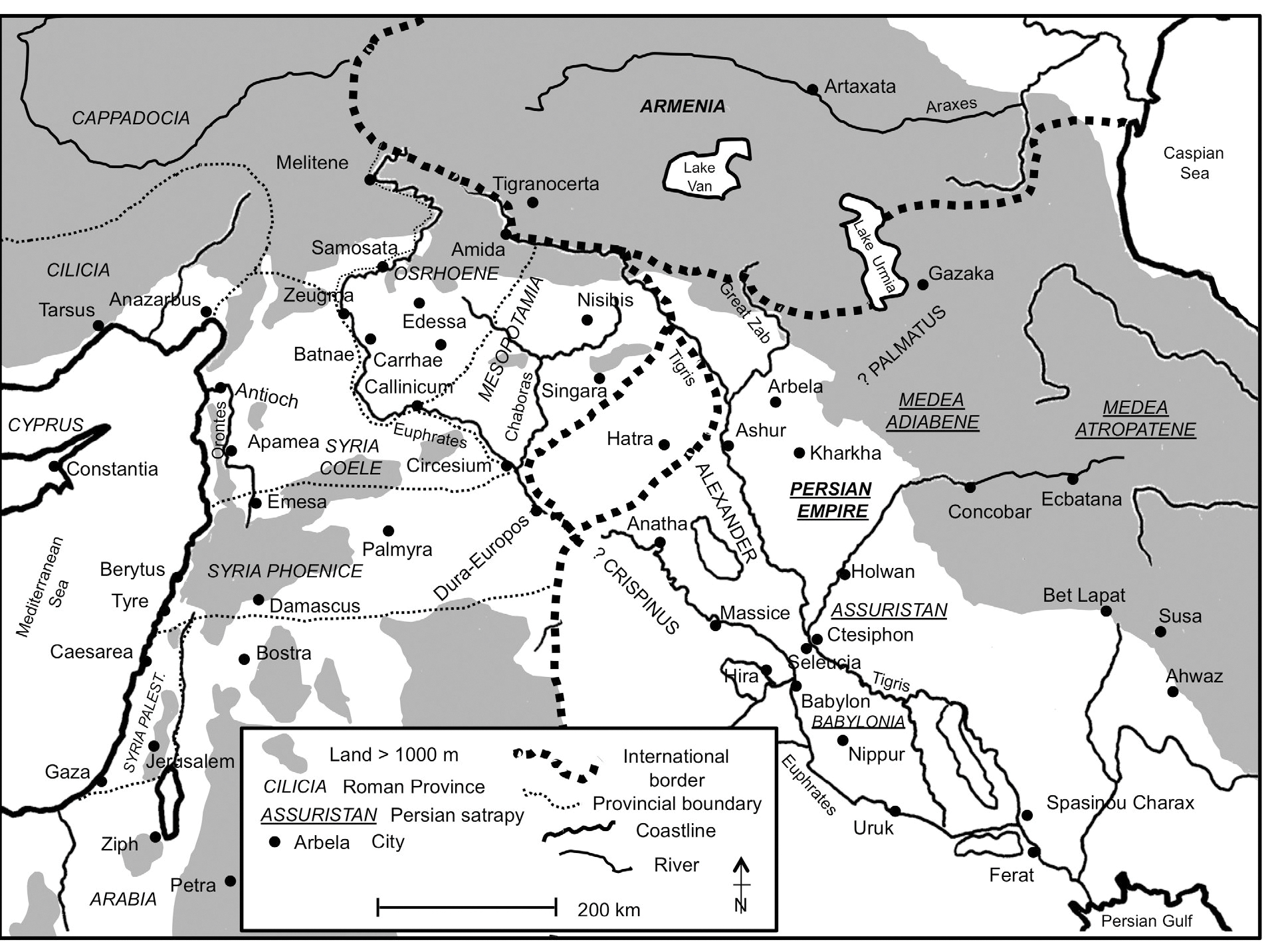 Map 5 Sketch Map of the Eastern Frontier of the Roman Empire c AD 230 Paul - photo 7