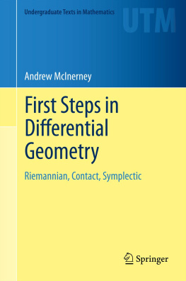 McInerney - First steps in differential geometry: Riemannian, contact, symplectic;微分几何初步