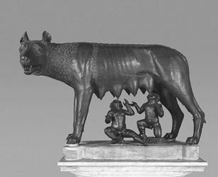 The magnificent 5th-century BC Etruscan she-wolf now on the Capitol Romulus - photo 5