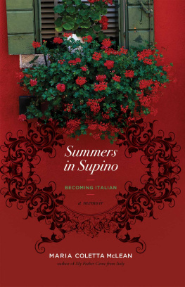 McLean Summers in Supino: becoming Italian: a memoir