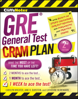 McMenamin Catherine - CliffsNotes GRE General Test Cram Plan