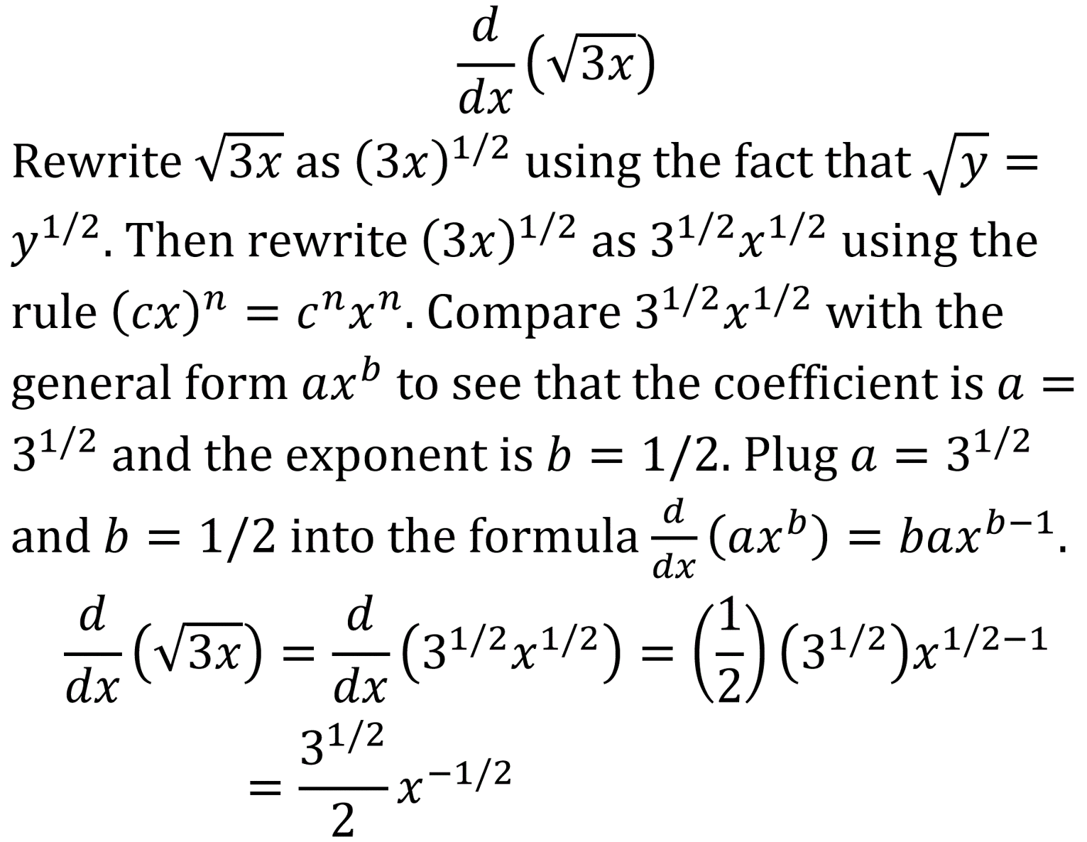 Example Perform the following derivative with respectto x - photo 18