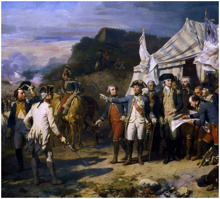 Sige de Yorktown 1836 by Auguste Couder Generals Rochambeau and Washington - photo 3