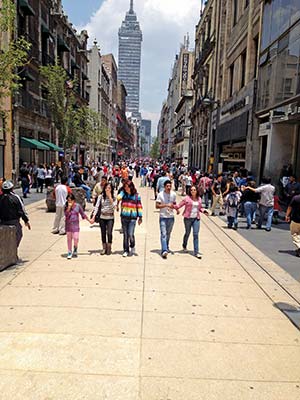 The pedestrian street Madero in the Centro Histrico Mexico City occupies a - photo 9