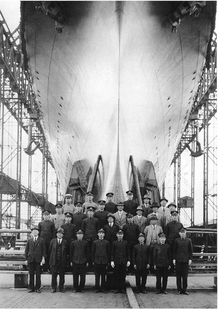 The Japanese aircraft carrier Shkaku photographed on 30 May 1939 at berth no2 - photo 1