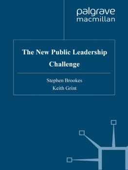 Stephen Brookes The New Public Leadership Challenge