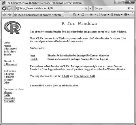 Fig 13 The webpage that allows a choice of downloading R base or contributed - photo 3