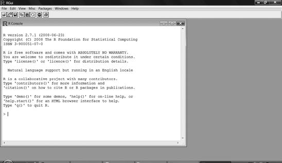 Fig 15 The R startup window It is also called the console or command window - photo 5