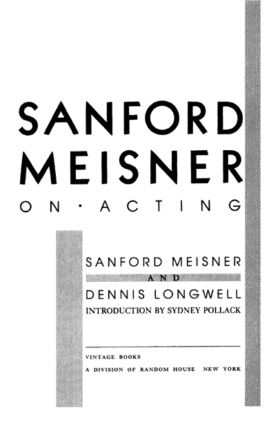 A Vintage Original August 1987 First Edition Copyright 1987 by Sanford Meisner - photo 2